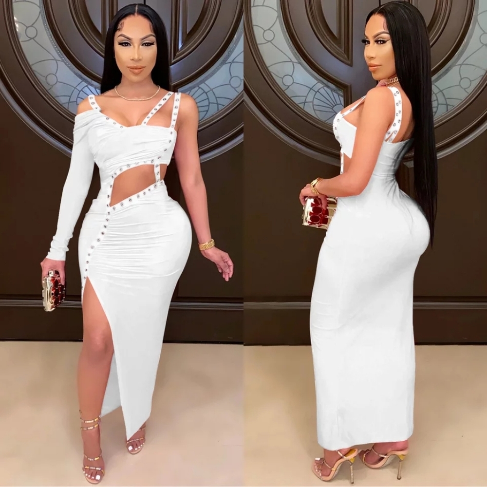 White one shoulder dress